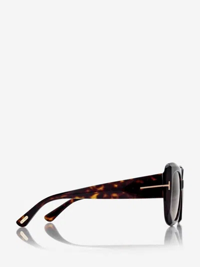 Tom Ford Carla Square Sunglasses In Brown