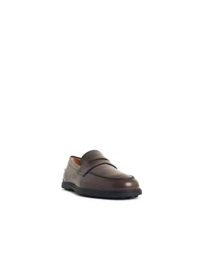 Tod's Brown Leather Loafers Men