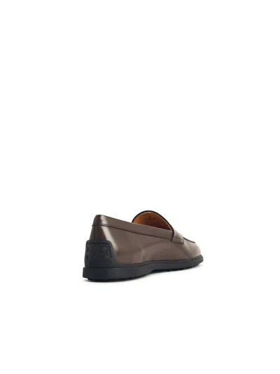Tod's Brown Leather Loafers Men