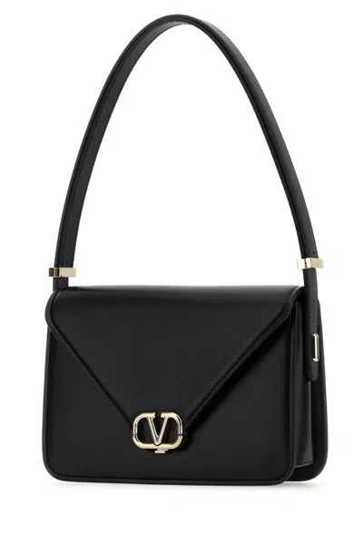 Valentino Letter Leather Crossbody Bag In Black