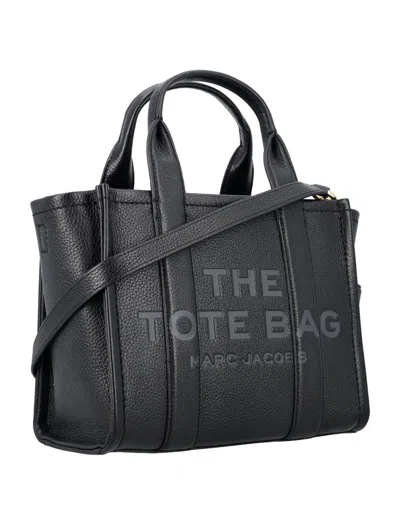 Marc Jacobs The Mini Tote Leather Bag In Black
