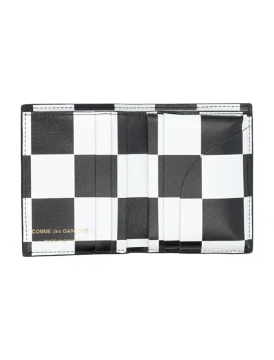 Comme Des Garçons Classic Print Cardholder In Gray