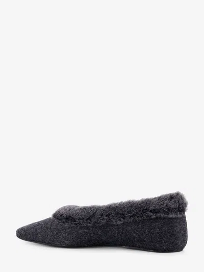Totême Toteme Women Shearling Edge Wool Ballerinas In Blue