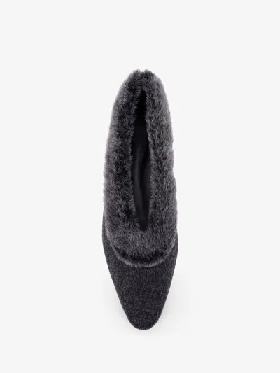 Totême Toteme Women Shearling Edge Wool Ballerinas In Blue