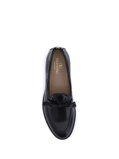 Valentino Garavani Men Bowshire Loafers In Black