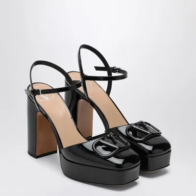 Valentino Vlogo Signature 115 Patent Platform Pump In Black
