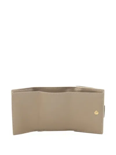 Pre-owned Fendi 20s Baguette Micro Trifold Leather Wallet