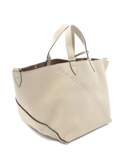 Pre-owned Fendi 2020s Small Selleria Diagonal Two-way Handbag
