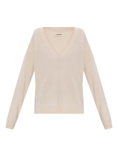 Zadig & Voltaire V-neck Sweater In Neutral