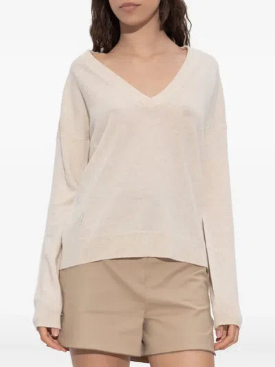 Zadig & Voltaire V-neck Sweater In Neutral