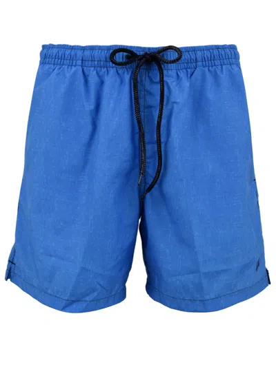 Drumohr Man Swim Trunks Azure Size Xl Polyester In Blue