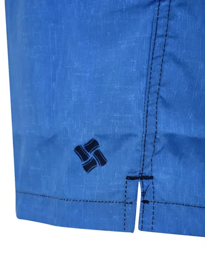 Drumohr Man Swim Trunks Azure Size Xl Polyester In Blue