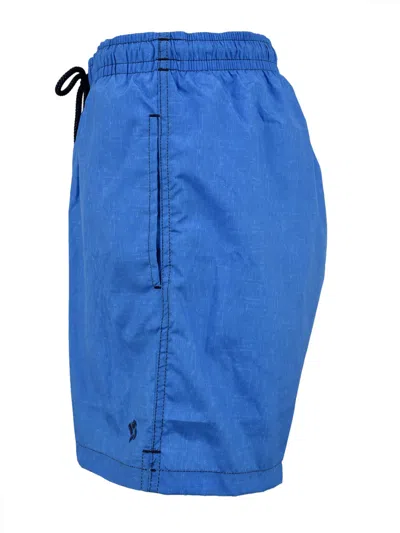 Drumohr Man Swim Trunks Azure Size Xl Polyester In Blue