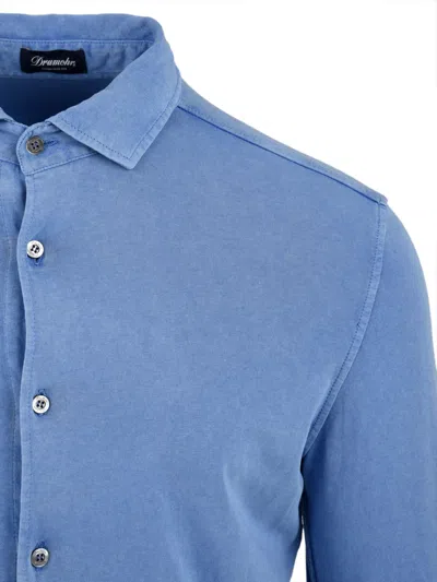 Drumohr Shirts Blue In Blue