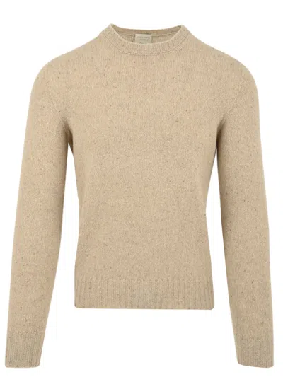 Drumohr Beige Round Neck Pullover In Gray