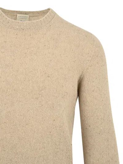 Drumohr Beige Round Neck Pullover In Gray