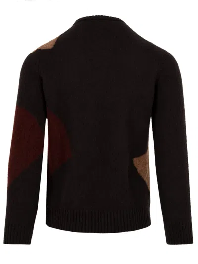 Drumohr Abstract-pattern Cotton Sweater In Black