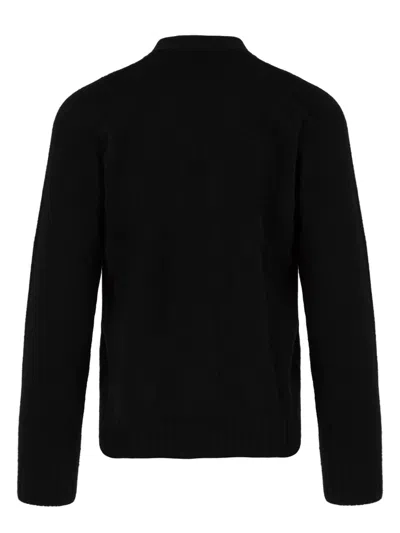 Drumohr Man Cardigan Black Size 40 Lambswool In Black