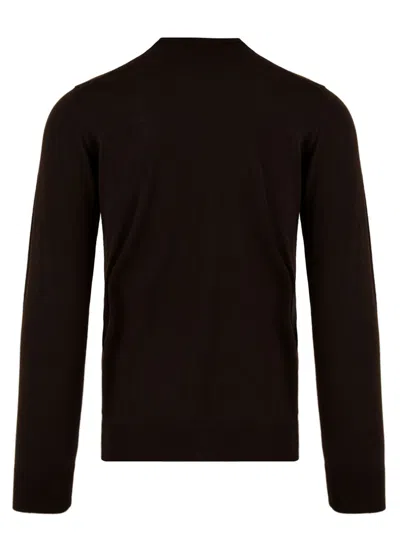 Drumohr Merino Wool Crewneck Sweater In Black