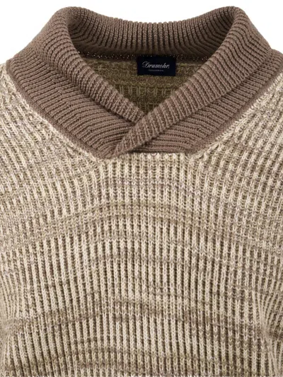 Drumohr Sweaters Dove Grey In Brown