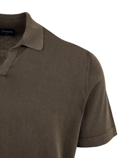 Drumohr T Shirts And Polos Brown In Brown