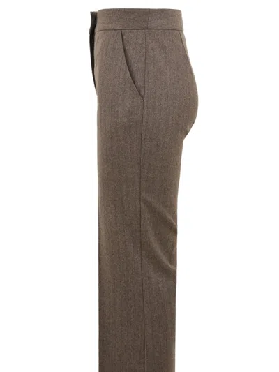 Drumohr Trousers Dove Grey In Green