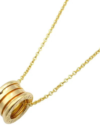 Pre-owned Bvlgari 2010s 18k Yellow Gold B-zero1 Necklace
