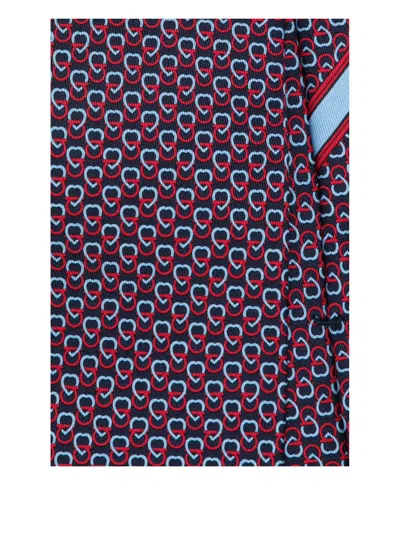 Ferragamo Hearts-print Silk Tie In Multi