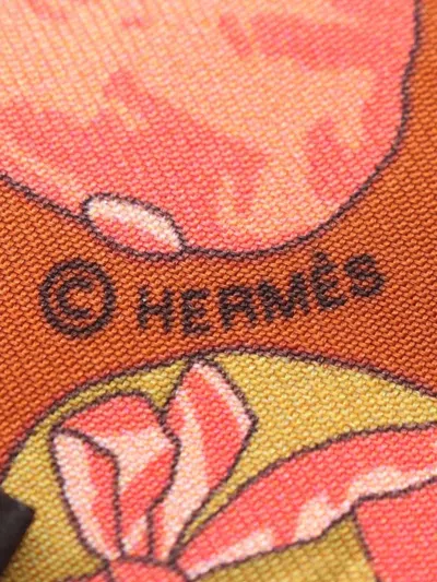 Pre-owned Hermes 10s Twilly Jockey Silk Scarf