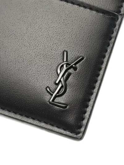 Pre-owned Saint Laurent 20s Tiny Cassandre Ysl Logo-plaque Cardholder