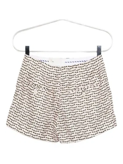 Dice Kayek Geometric Shorts In Neutral