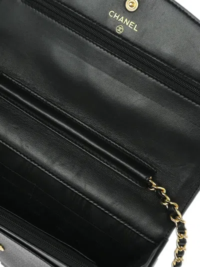 Pre-owned Chanel 2008 Caviar Leather Chain Wallet