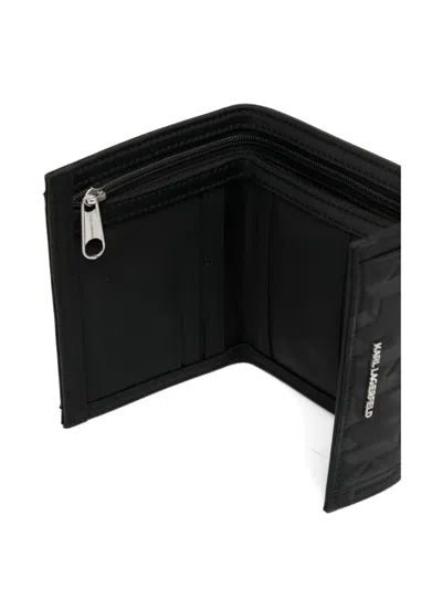 Karl Lagerfeld Monogram Wallet In Black