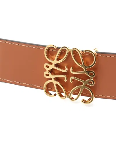 Pre-owned Loewe 20s Anagram Reversible Belt