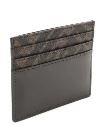 Pre-owned Fendi 2020s Ff Logo Leather Card Case