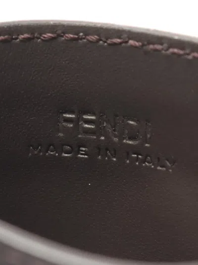 Pre-owned Fendi 2020s Ff Logo Leather Card Case