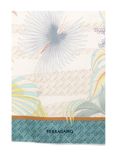Ferragamo Dure Print Silk Scarf In Multi