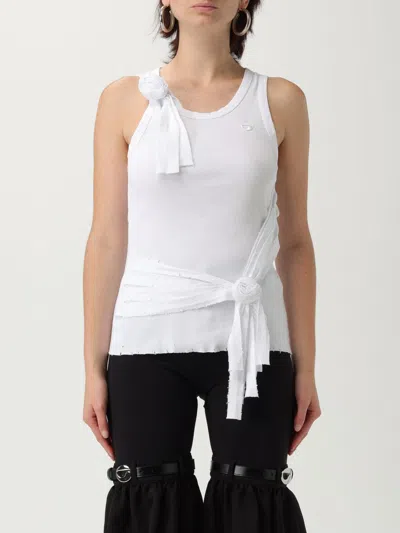 Coperni Distressed Rose Rib Tank Top