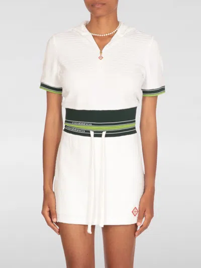 Casablanca White Cropped Sweatshirt In White
