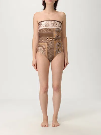 Zimmermann Swimsuit  Woman Color Brown In Brown