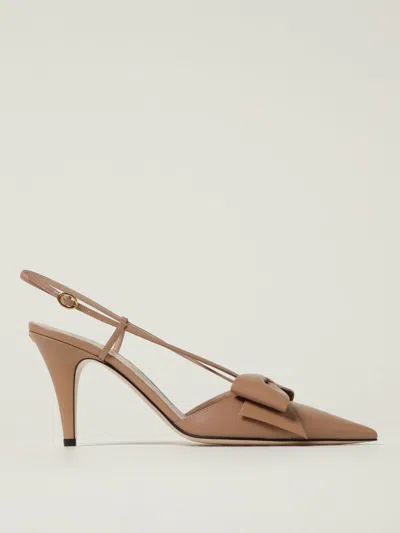 Valentino Bowow 85 Leather Slingback Pumps