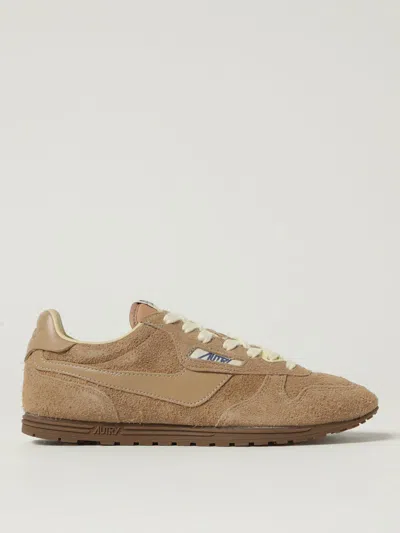 Autry Windspin Tonal Sneakers In Suede And Leather In Brown