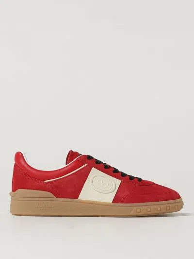 Valentino Garavani Upvillage Low Top Trainer In Split Leather And Calfskin Nappa Leather