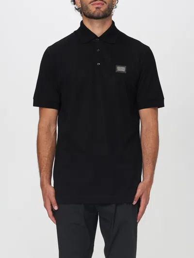 Dolce & Gabbana Polo With Logo In Black