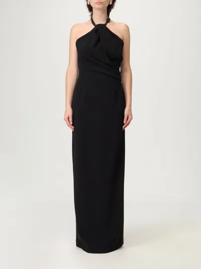 Solace London Dress Woman Black In Black