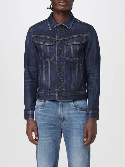 Tom Ford Casual Jacket With Long Sleeves And Chest Pockets In Blue