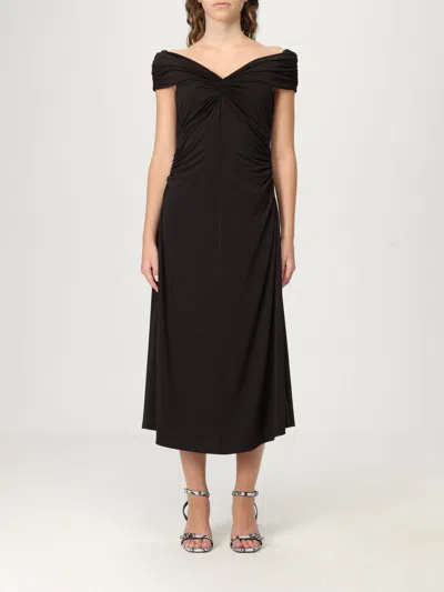 Michael Kors 'longuette' Viscose Blend Dress With Bare Shoulders In Black