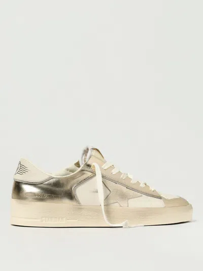 Golden Goose Low Top Sneakers With Metallic Finish And Star Detail