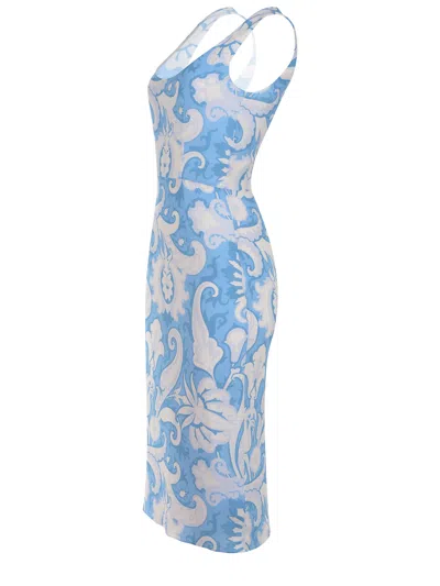 Etro Dress Made Of Viscose In Blue