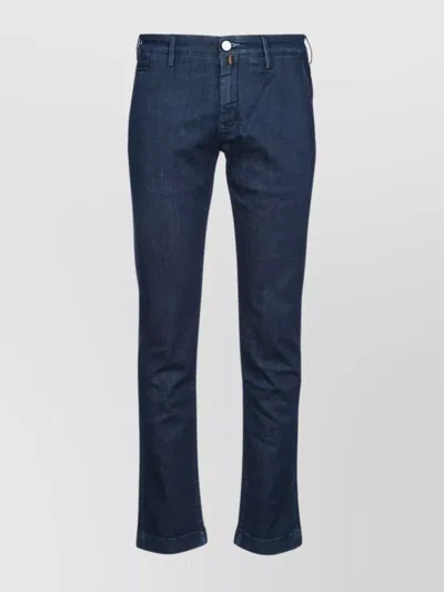 Jacob Cohen Trousers With Belt Loops And Pockets In Blue